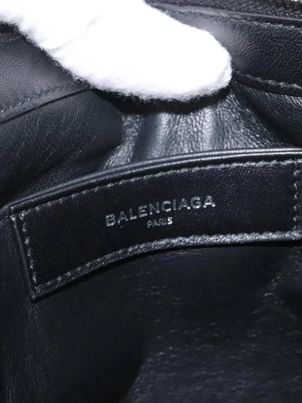 BALENCIAGA Clutch Bag knitted Fabrics Black Silver - Picture 10 of 16